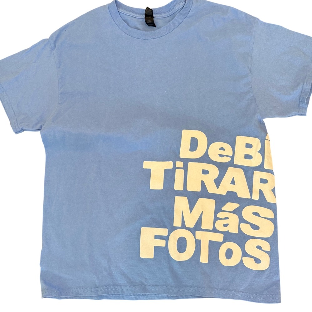 Bad Bunny Amazon Music Debi Tirar Mas Fotos Graphic T-Shirt Light Blue Large